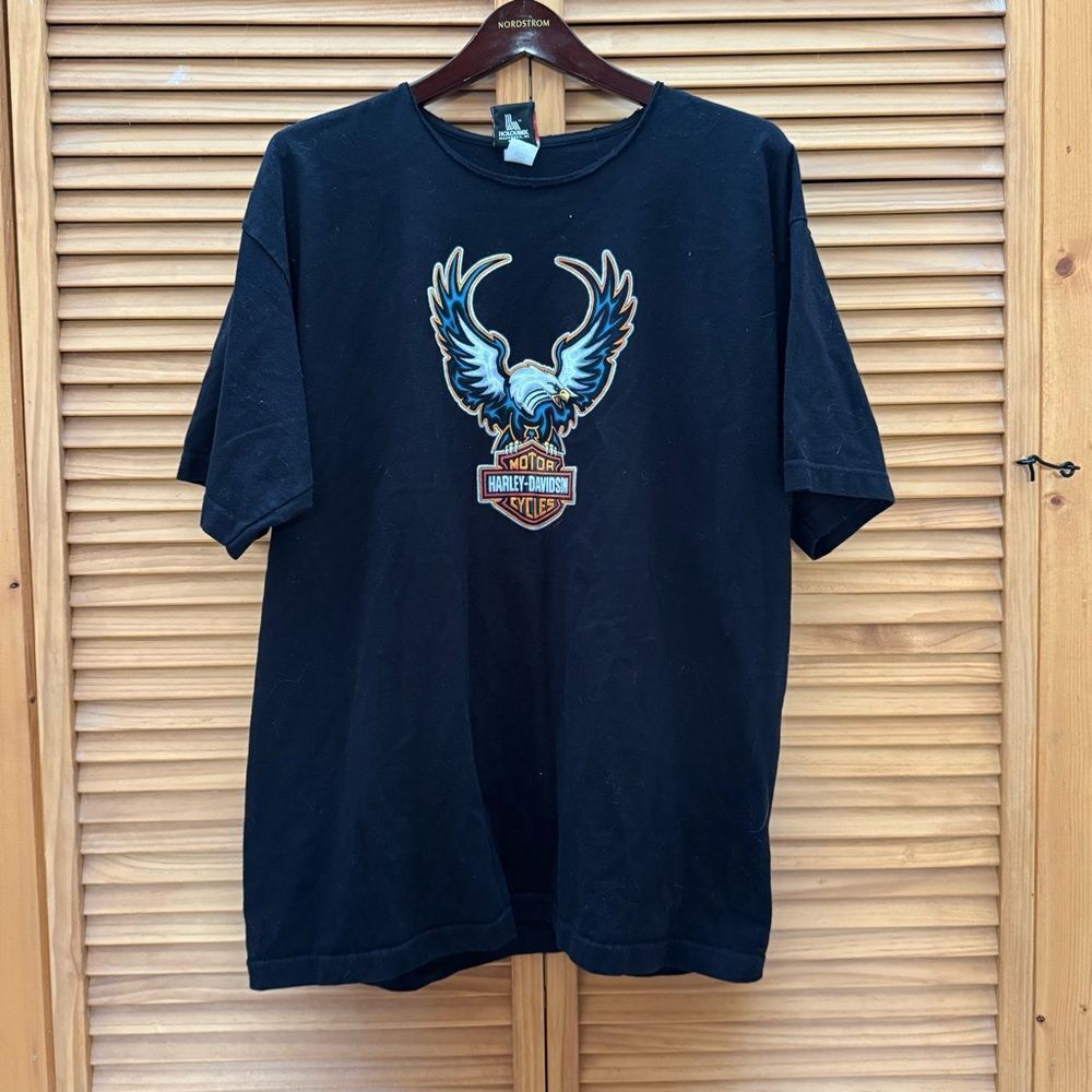 Harley-Davidson Black Tee with Eagle Graphic 2004 size XL